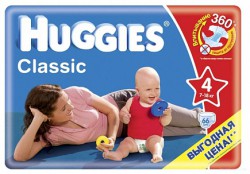 Подгузники, Huggies (Хаггис) 7-18 кг №66 классик