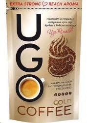 Кофе растворимый, Ugo (Уго) 75 г Голд сублимированный зип-пакет