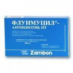 Флуимуцил антибиотик ИТ, лиофилизат для приготовления раствора для инъекций и ингаляций 500 мг / 810 мг 3 шт