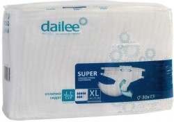 Подгузники для взрослых, Dailee (Дейли) р. XL 30 шт супер экстра лардж