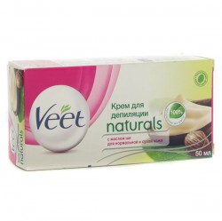 Крем для депиляции, Veet (Вит) 50 мл Нейчералс с маслом ши для нормальной и сухой кожи