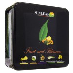 Чай, Sunleaf (Санлиф) 2 г 100 шт Фрукты и цветы зеленый и черный 5 вкусов по 20 пакетиков инд. фольгир. конверты в жест. банке